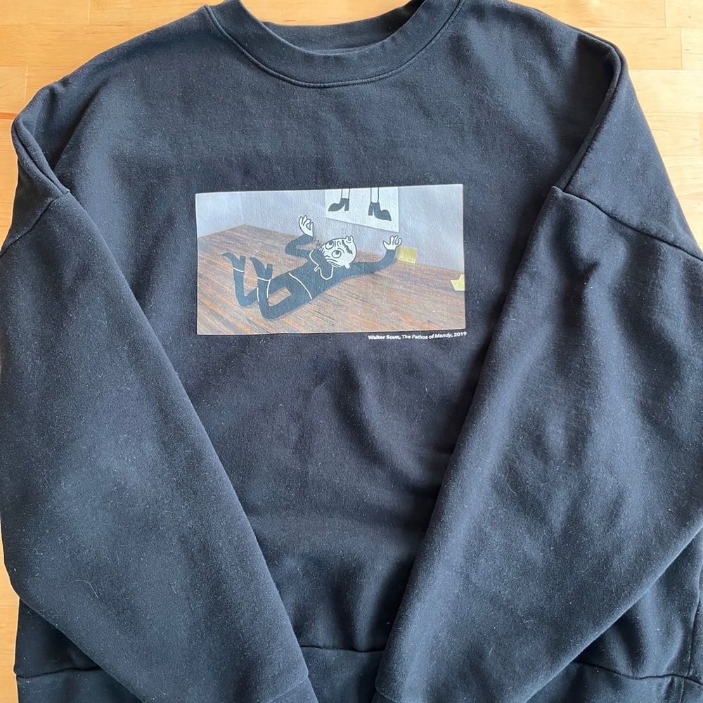 Black Graphic Crewneck Sweatshirt Simons x MACM